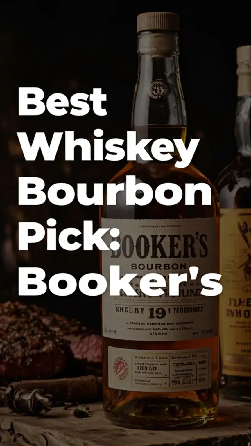 Bottle of Booker's Bourbon, recommended as a great whiskey for beginners, highlighting bourbon tasting notes.