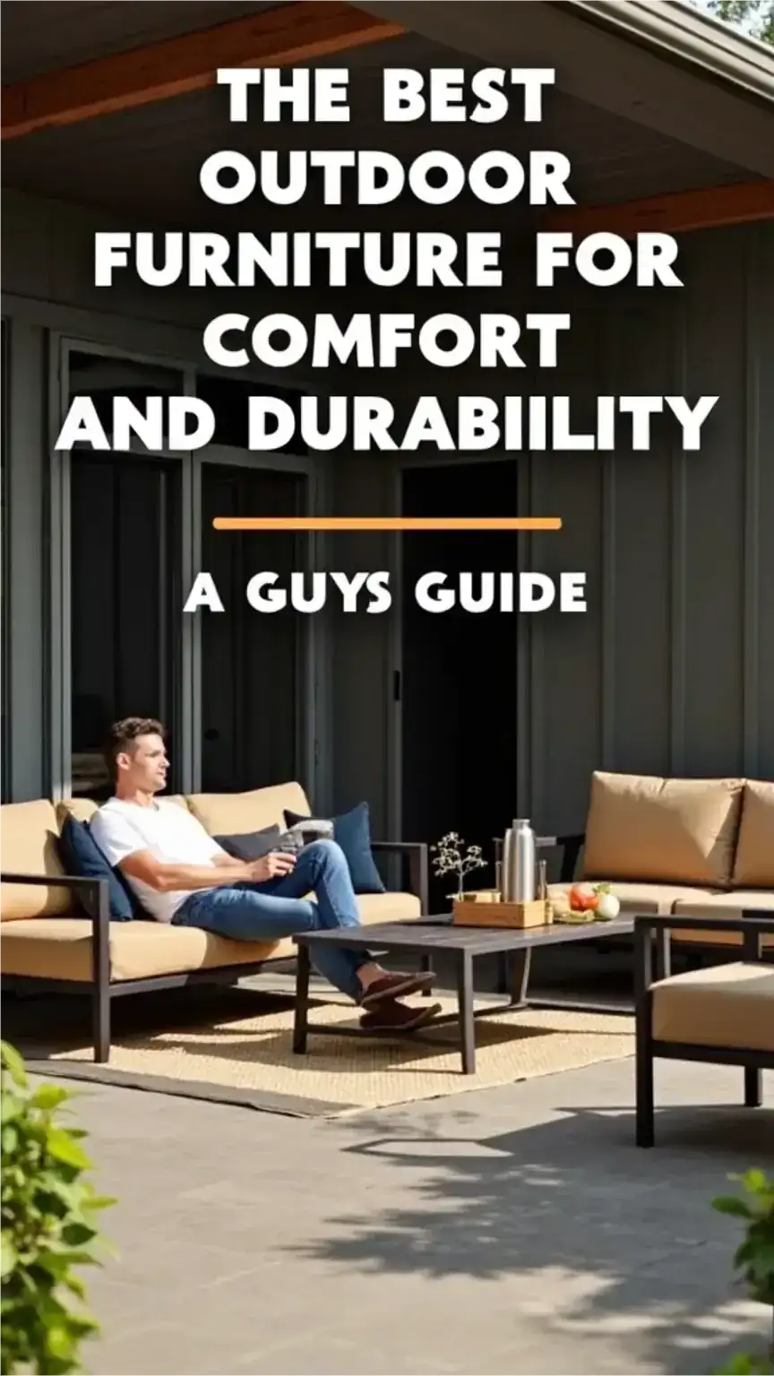 Masculine guide to the best outdoor furniture for comfort and durability, featuring durable patio sets and relaxing outdoor living spaces for men.