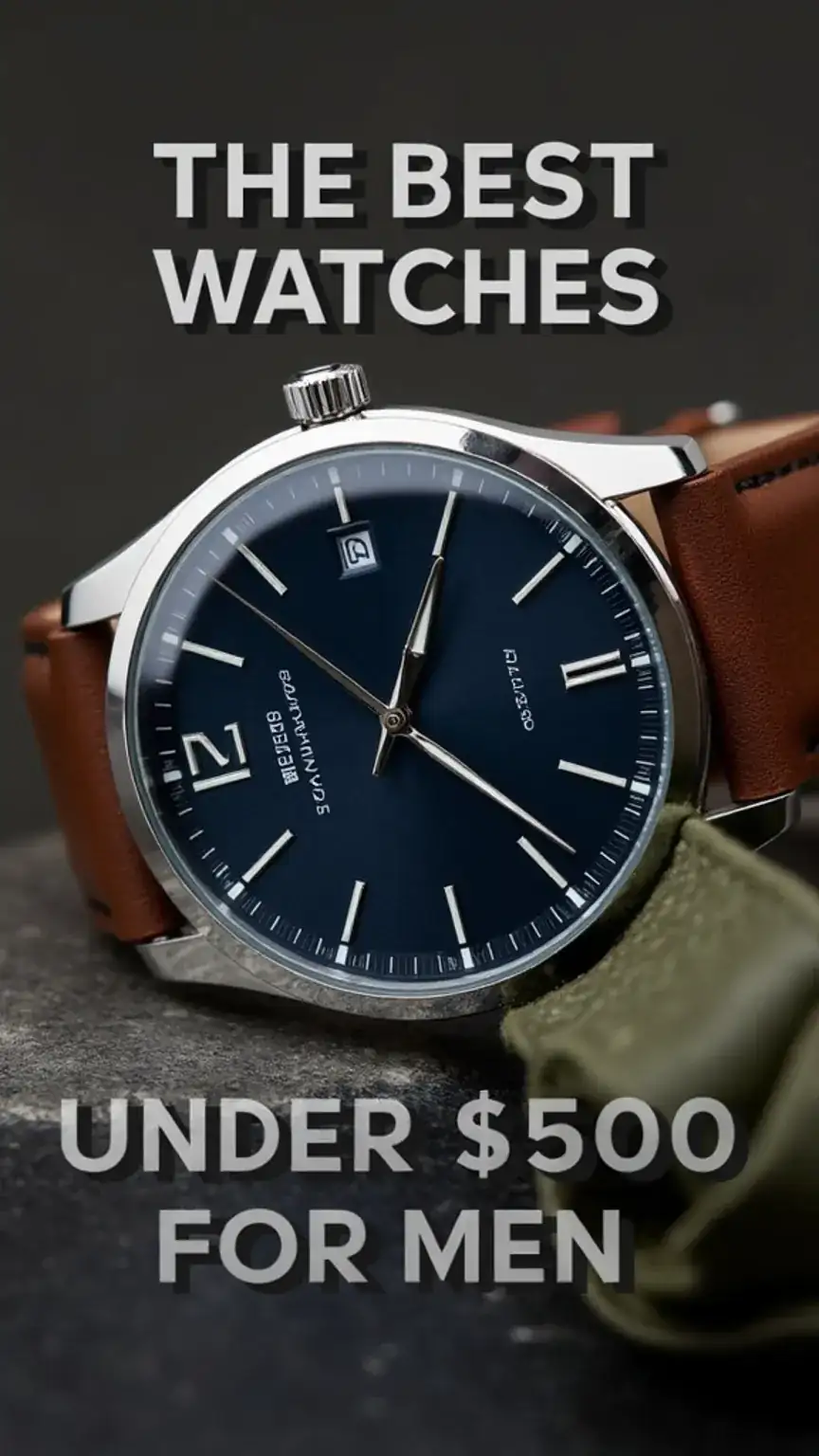 Stylish men's watch under $500, affordable luxury timepiece for men, best watches for professionals, quality men's watches, stainless steel watch.