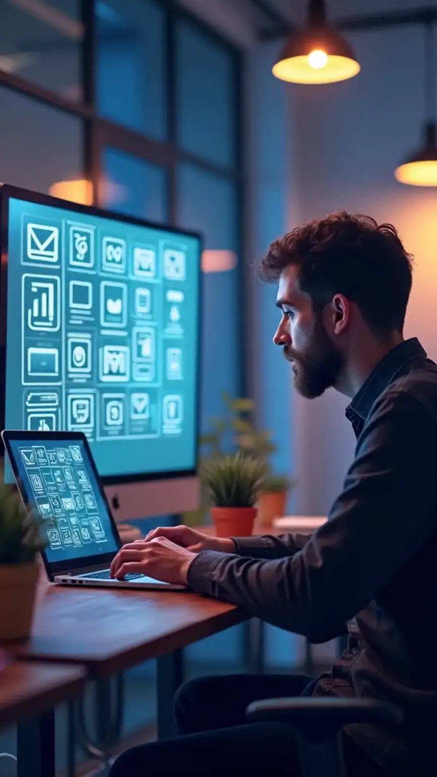 Building online presence, professional website, social media strategy, personal branding online, digital marketing for professionals, career networking, men's digital footprint.