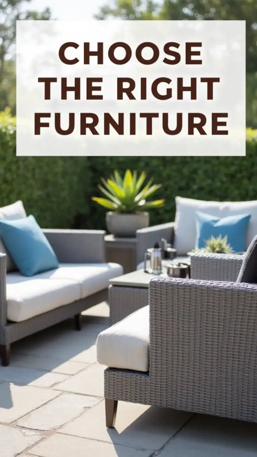 Durable and stylish outdoor patio furniture for relaxation and entertaining. Patio design, outdoor furniture, backyard entertaining ideas.