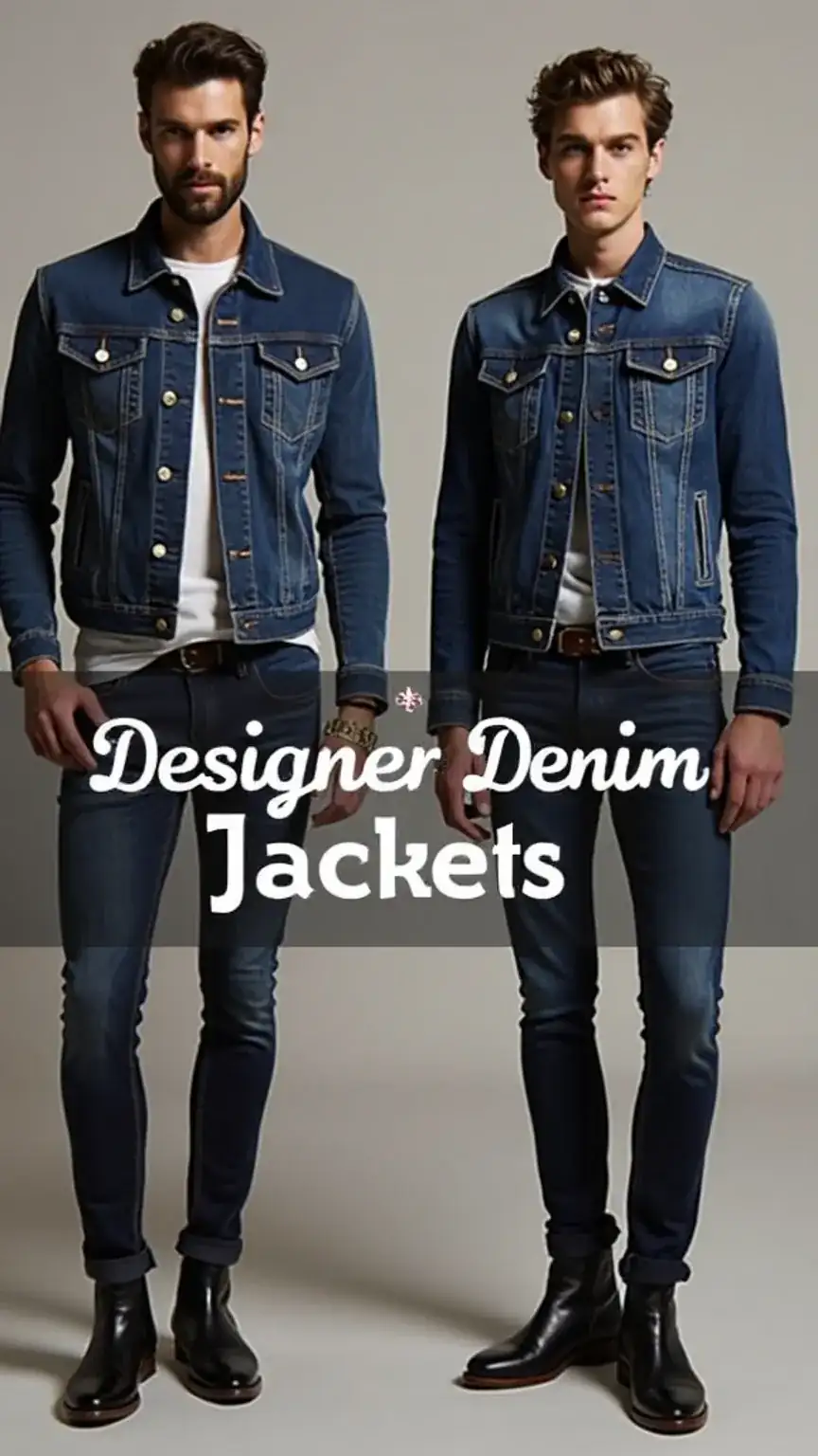Designer denim jackets for men from Saint Laurent and Gucci. Premium and luxury denim jacket options for making a statement in style.