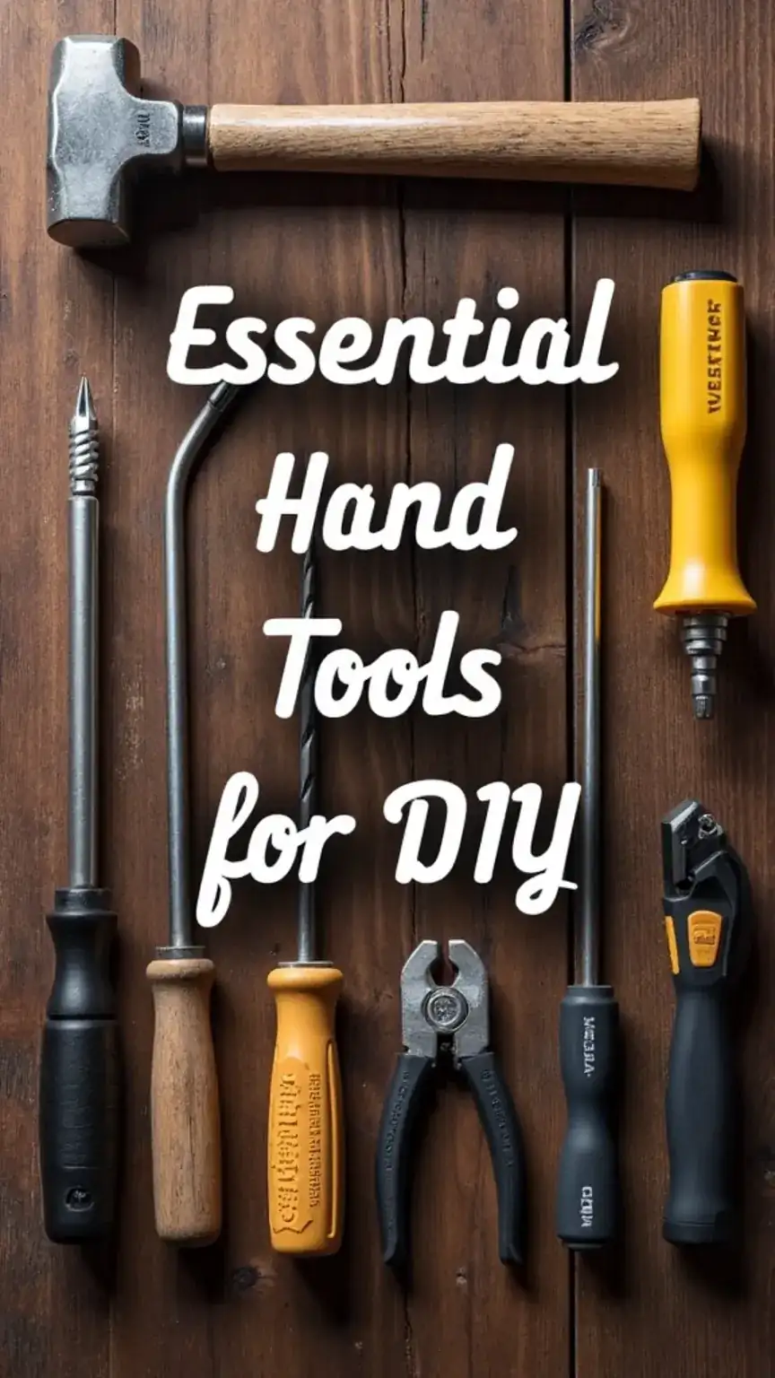 Essential hand tools for home improvement, including a hammer and screwdrivers, showcasing DIY tools and renovation essentials for men.