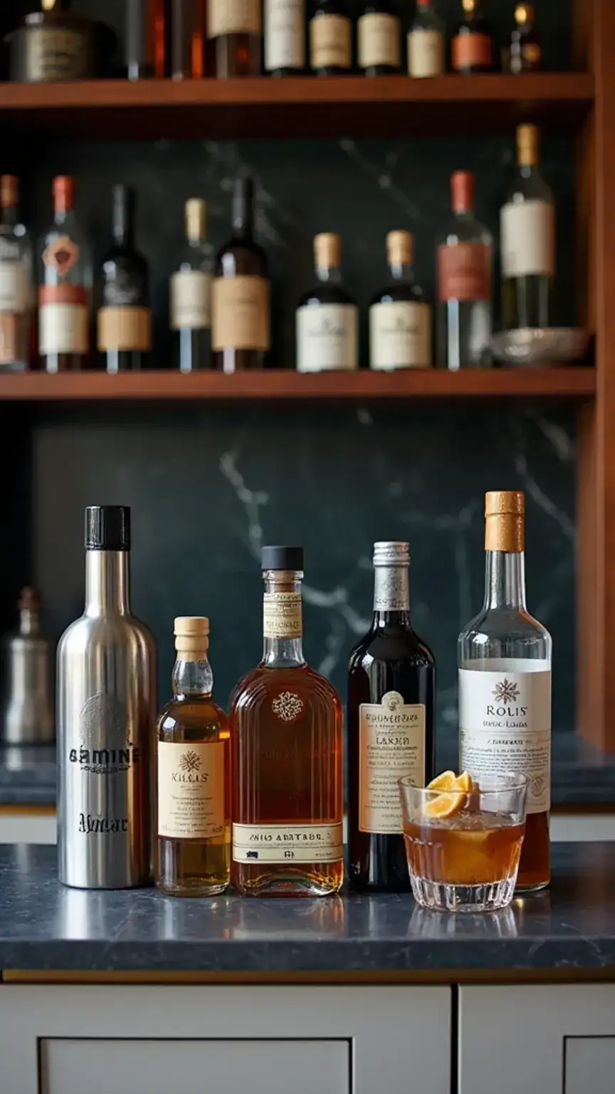 Home bar mixers and syrups: essential ingredients for crafting delicious cocktails at home.
