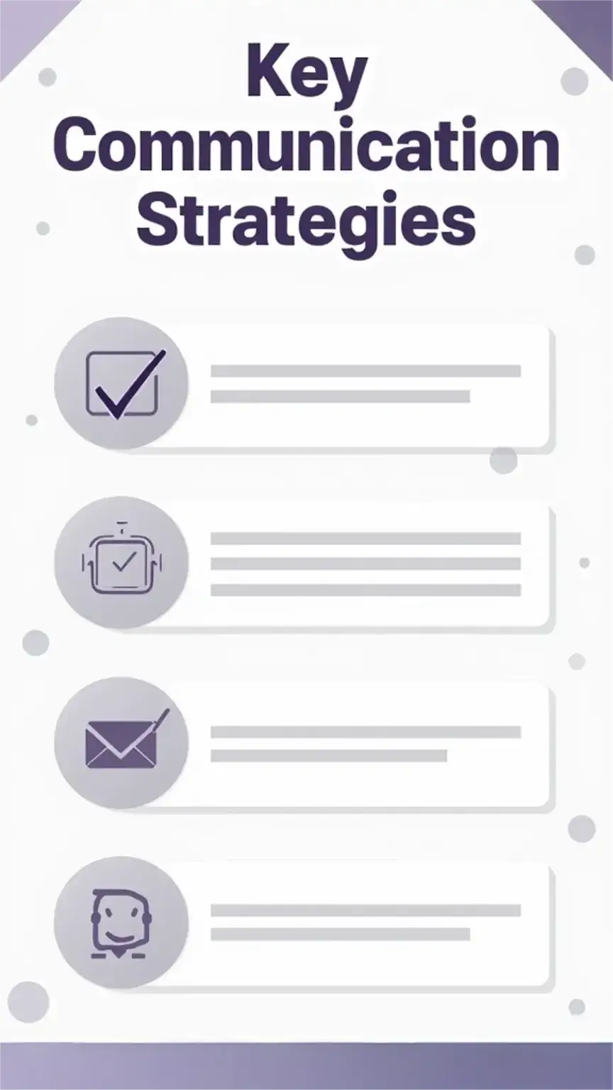 Checklist graphic with communication icons, detailing key strategies for understanding men. Communication tips and relationship advice for women.