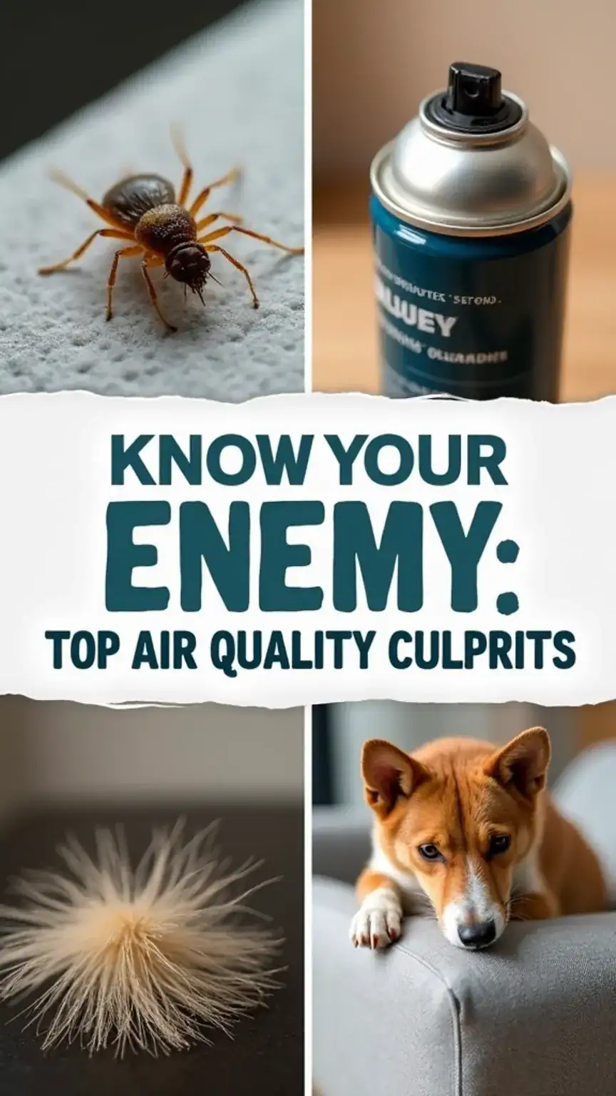Common indoor air pollutants, dust mites, cleaning chemicals, pet dander, sources of bad air quality in homes, actionable tips for men.