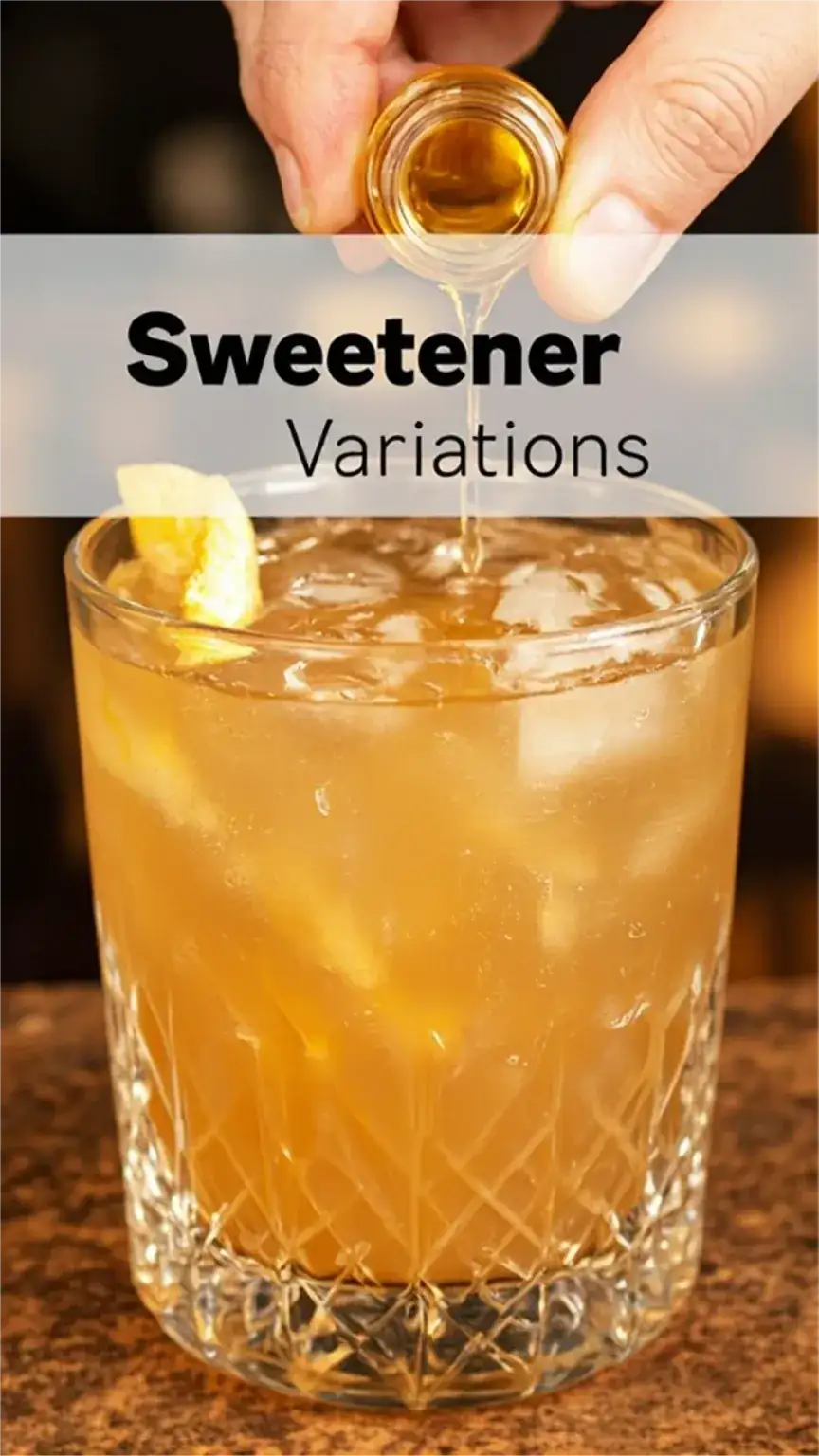Using honey as a sweetener for an Old Fashioned cocktail. Old fashioned recipe with honey, how to make old fashioned.