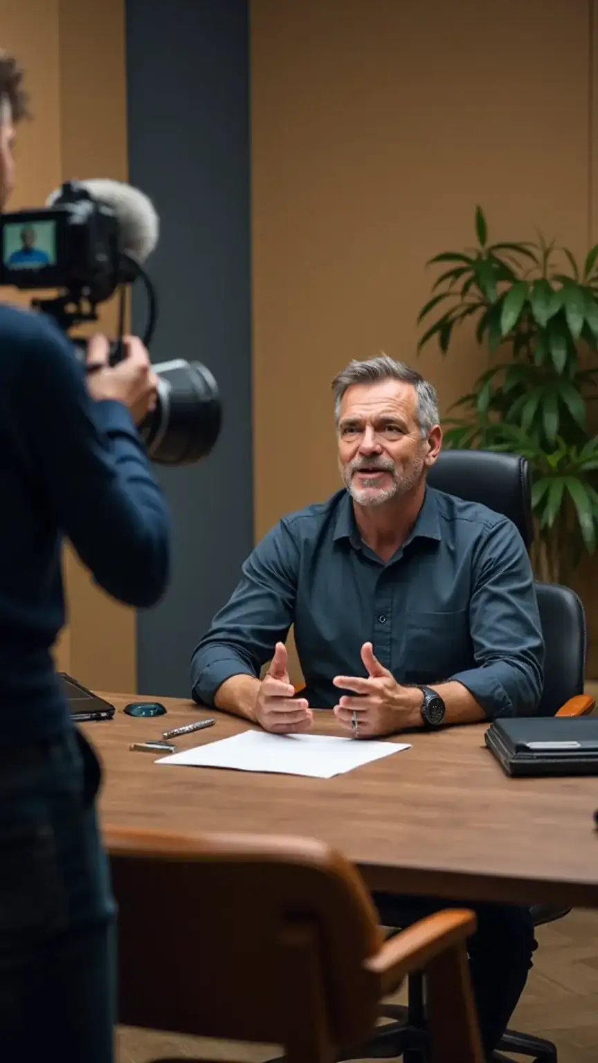 Online course creation business idea for men over 40, illustrating knowledge sharing and digital entrepreneurship.