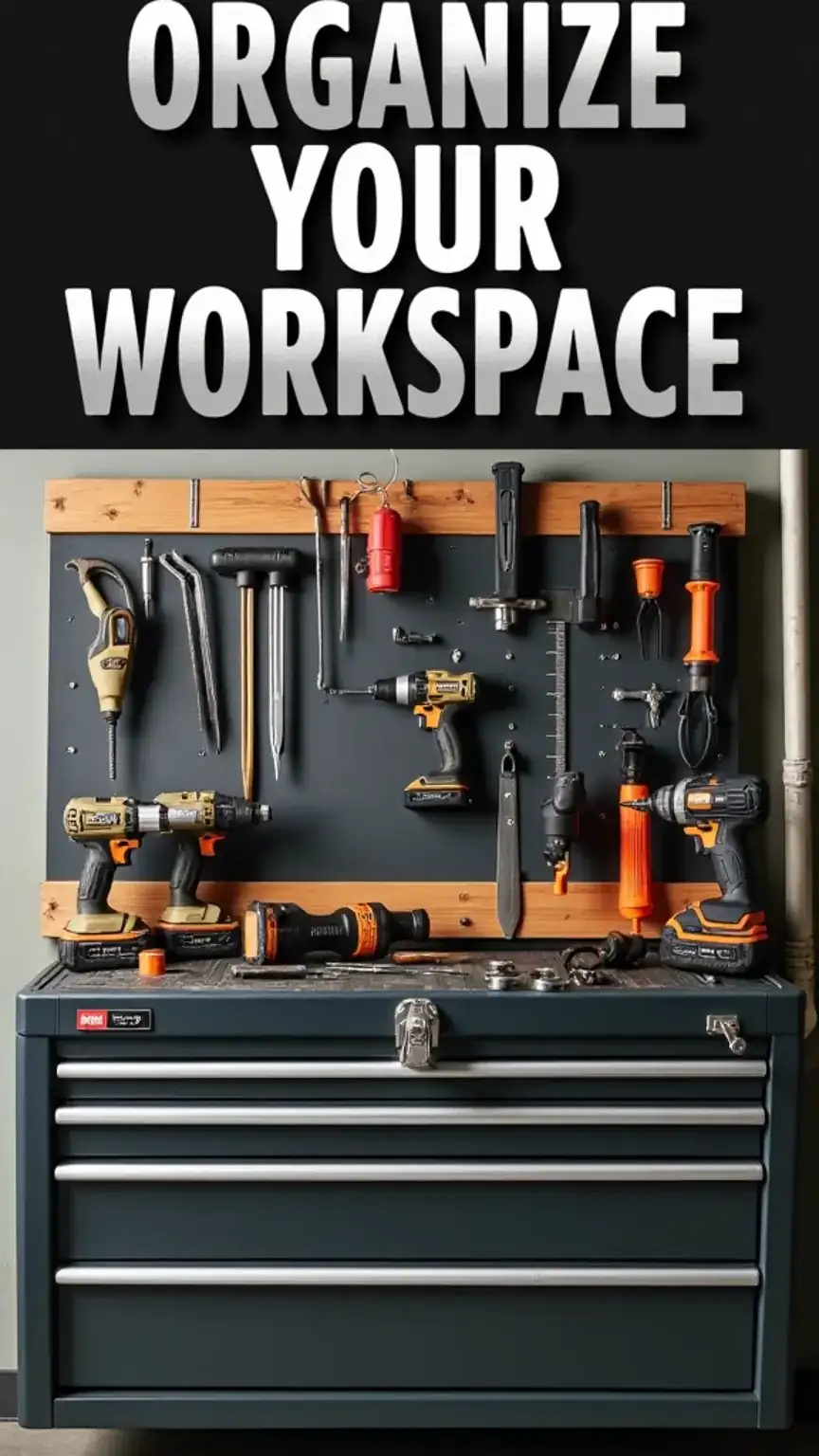 Organized tool chest with various DIY tools, highlighting home improvement tools and renovation essentials for efficient workspace management.