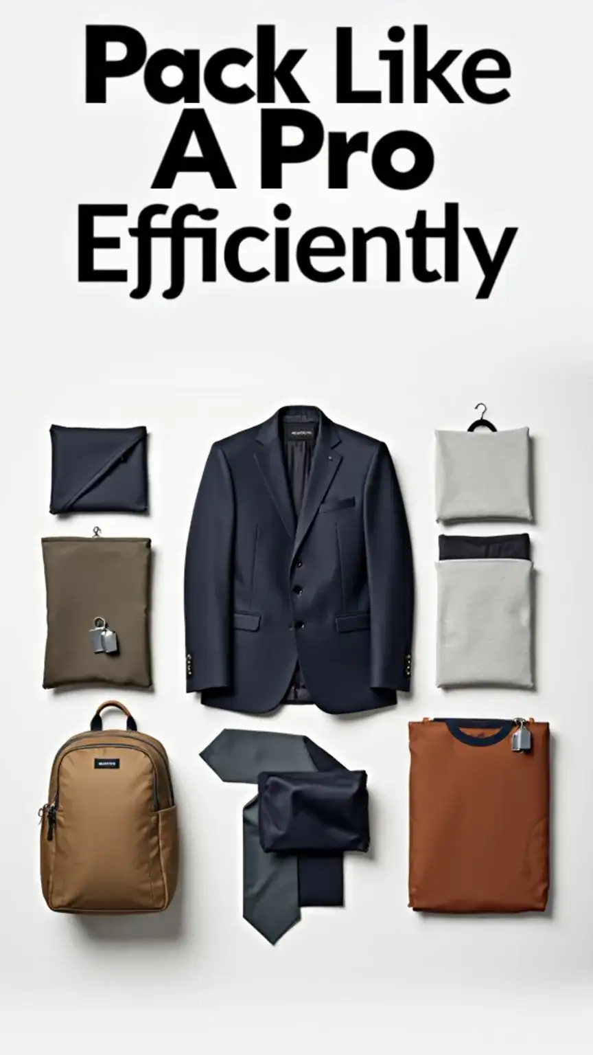 Man efficiently packing a suitcase with rolled clothes and packing cubes. Smart packing techniques for travel. Keywords: pack smart, travel packing, packing cubes, how to pack for travel.