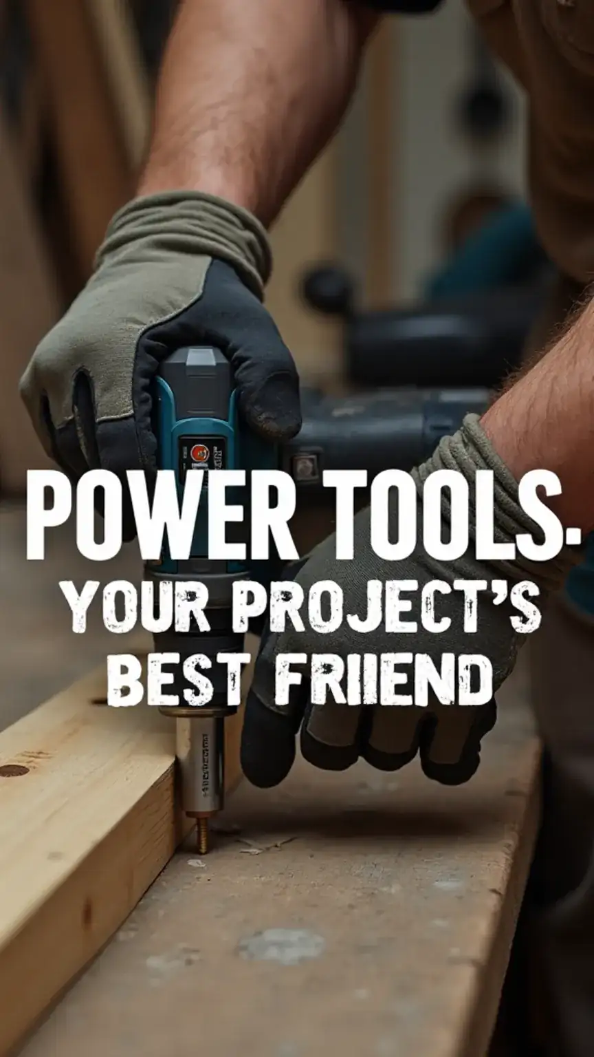 Man using a cordless drill/driver for home improvement, highlighting power tools and the best DIY tools for renovation projects.
