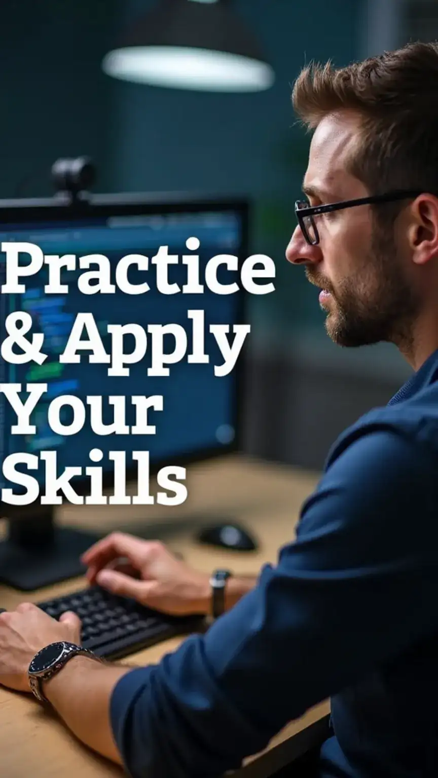 Practicing and applying new skills for career advancement. Hands-on learning for professional growth. Skill development through practical application.