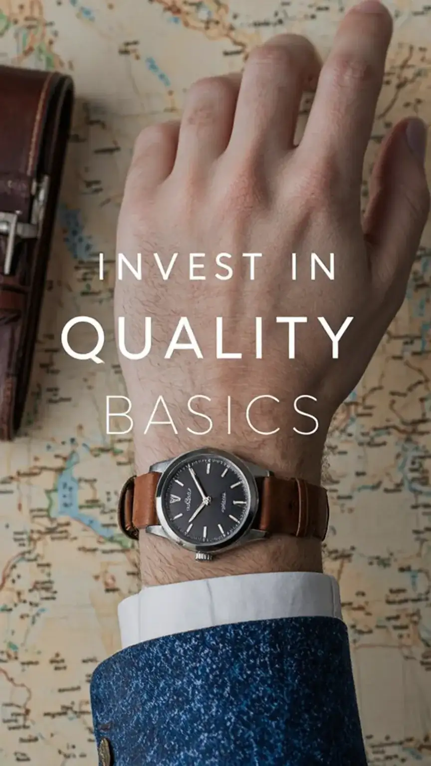 Close-up of stylish men's watch and leather belt, highlighting quality basics for travel style, men's travel fashion essentials, and durable accessories.