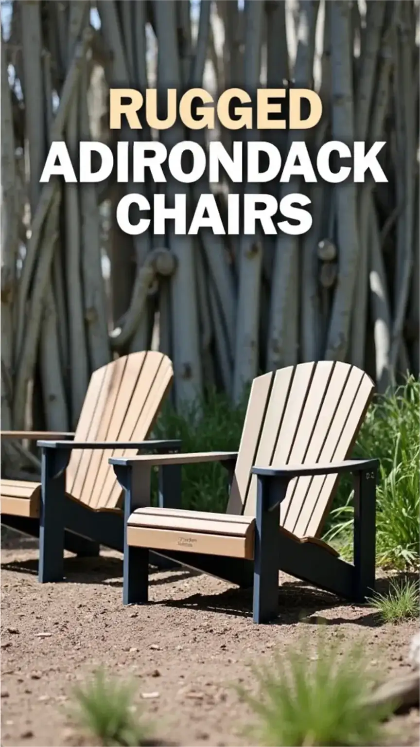 Durable recycled plastic Adirondack chairs, best outdoor furniture, weather-resistant patio furniture, comfort and durability for outdoor spaces.