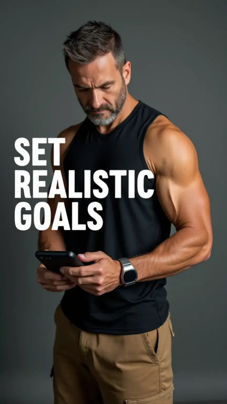 Setting realistic fitness goals after 40 for men. Includes men's health tips and staying fit over 40.