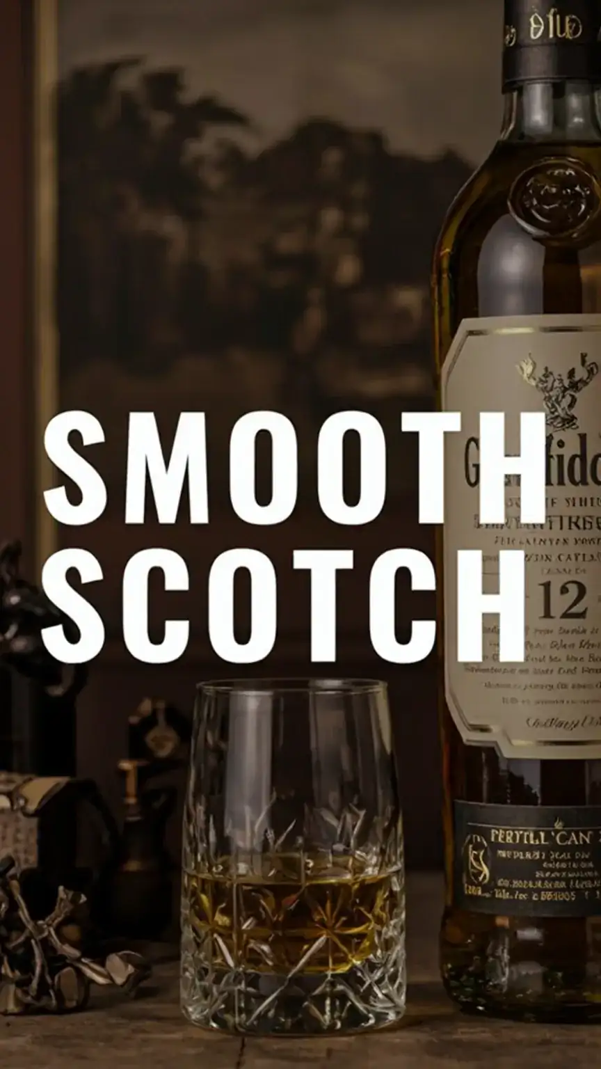 Bottle of Glenfiddich 12-year-old Scotch, a smooth option for whiskey beginners, showcasing Scotch tasting.
