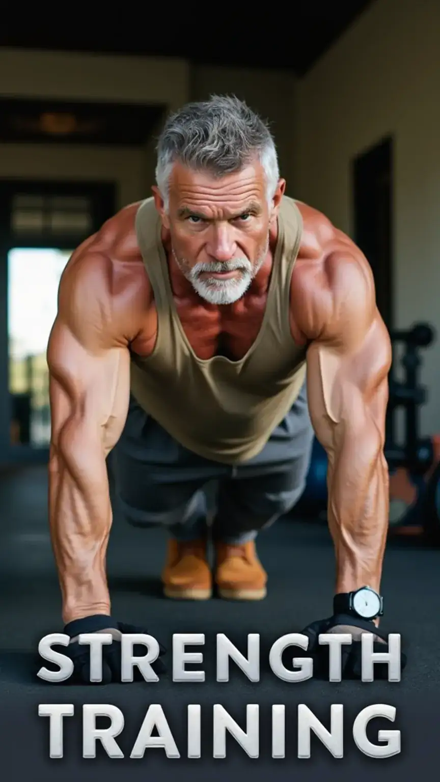 Strength training exercises for men over 40 to build muscle and boost metabolism for fitness after 40.