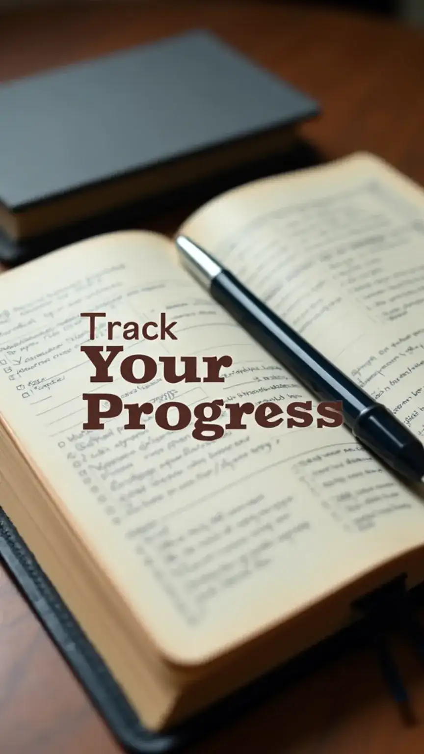 Man tracking reading progress in a journal, illustrating reading habit tips, how to read more, and books for men.