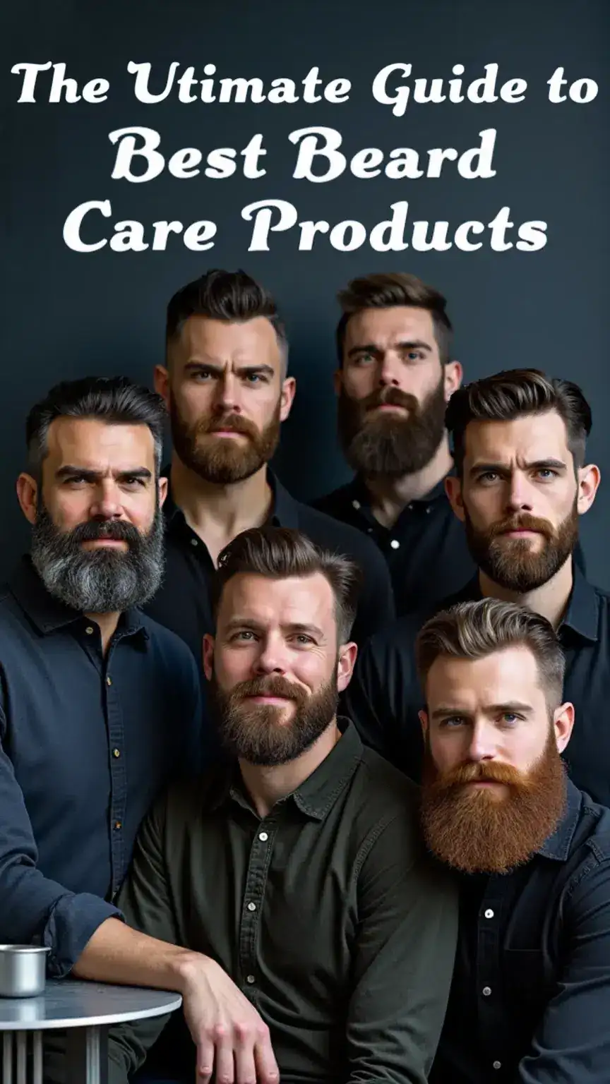 Cover image for beard care guide: Best beard products for every beard type, featuring diverse beard styles and grooming tips for men.