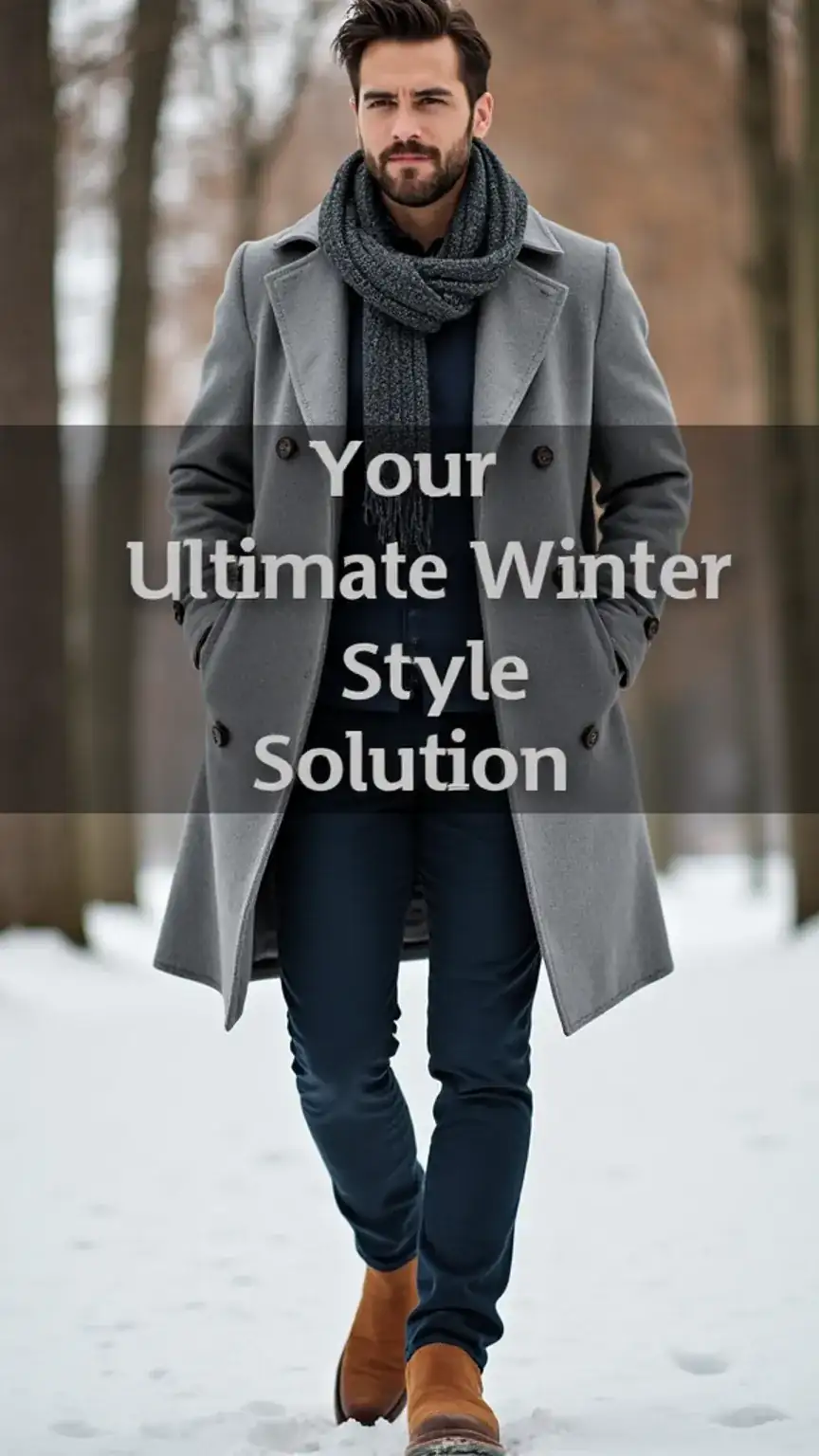 Stylish winter fashion for men, warm and cozy outfits, men's cold weather style, winter fashion guide, winter outfits.