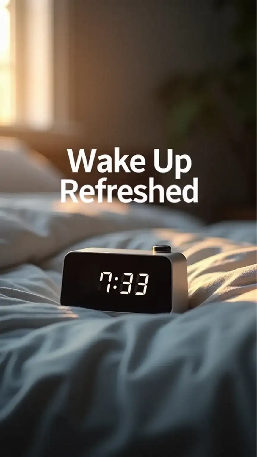 Smart alarm clock for a productive morning routine. Wake-up light, productivity tips, daily routine for men, better waking.