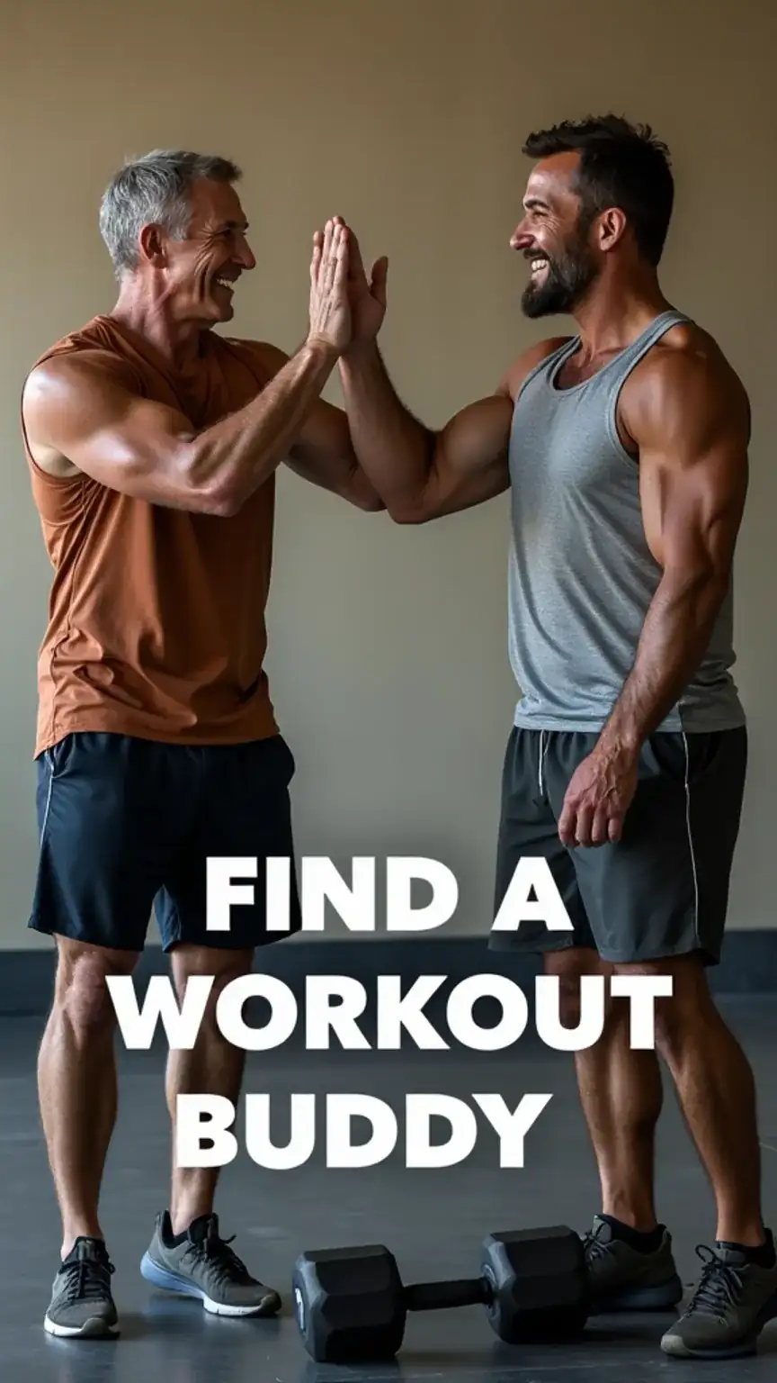 Finding a workout buddy for motivation in fitness after 40. Men's health and fitness support groups.