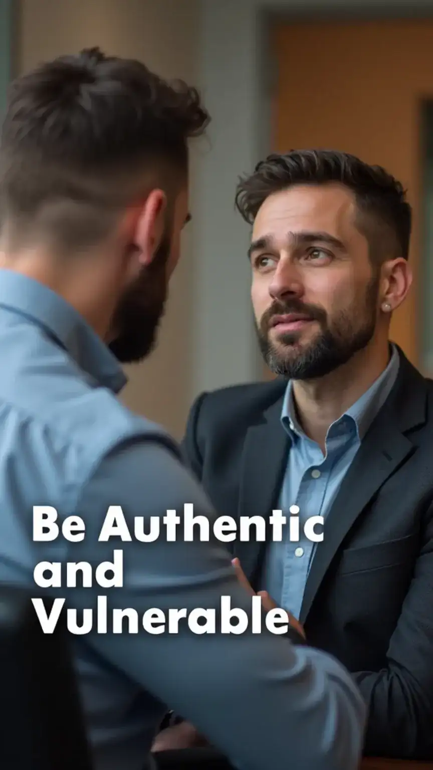 Authenticity and vulnerability in professional interactions, essential for building executive presence and trust among leaders.