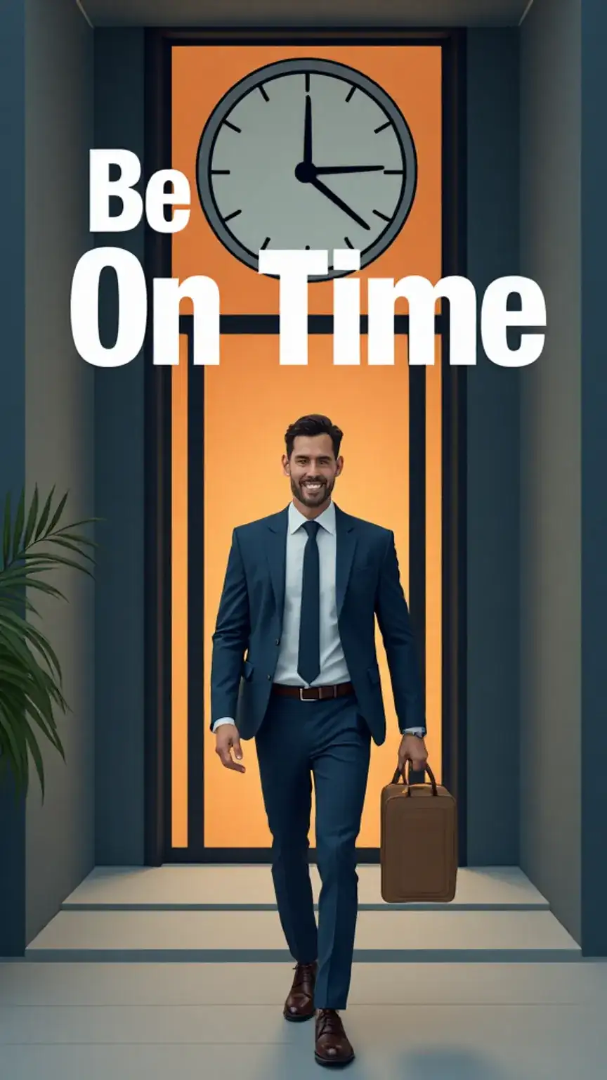 Man arriving early for business meeting, punctuality, professional etiquette, business meeting, on time, time management, professional conduct.
