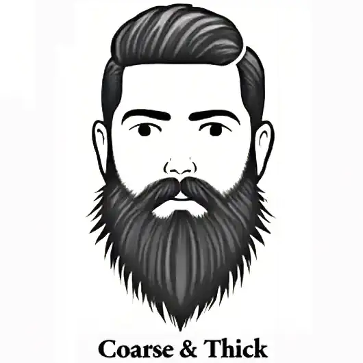 Coarse & Thick Beard.