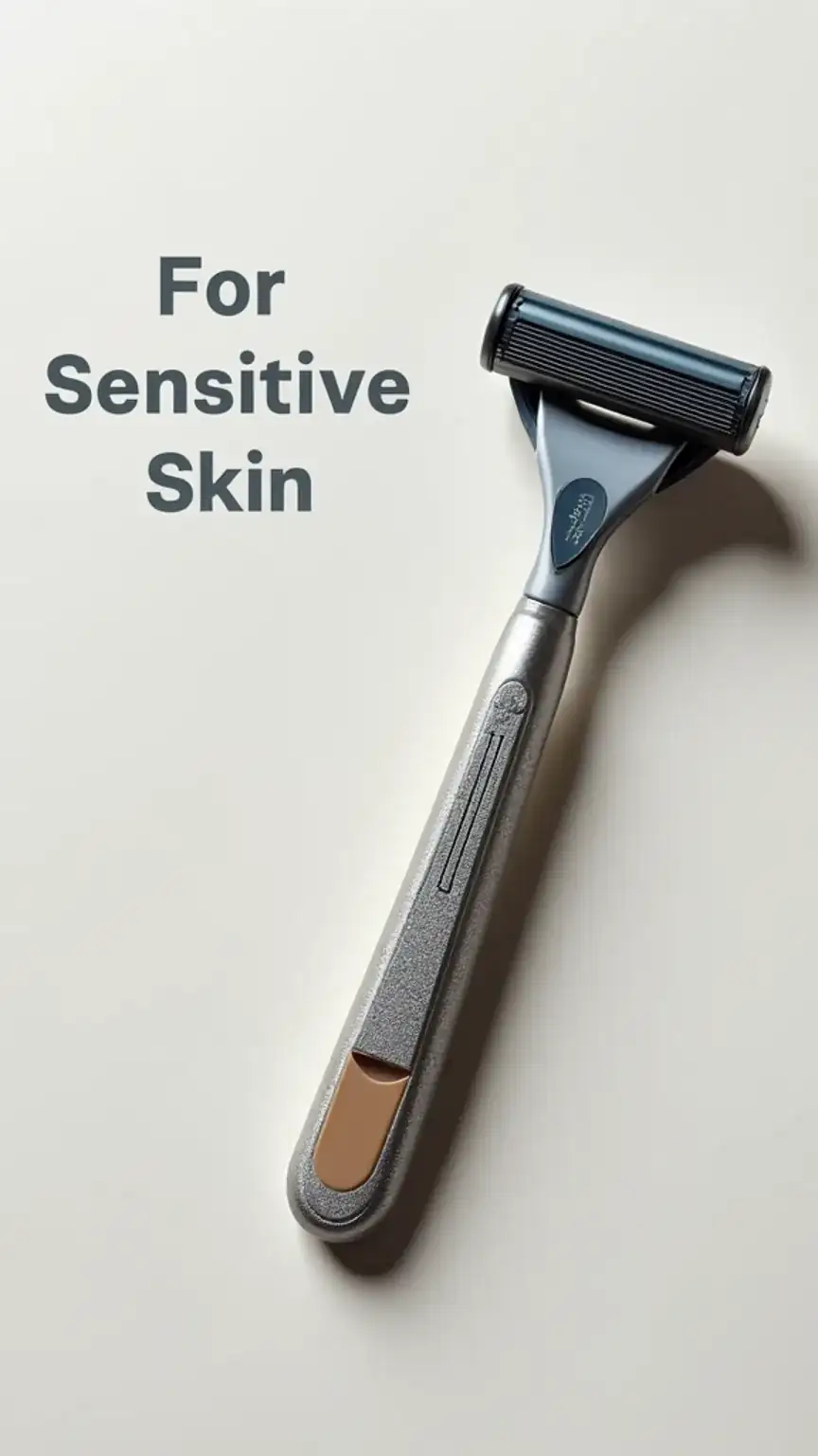 Razor recommended for sensitive skin, best razors for men with sensitive skin, shaving tips for sensitive skin, men's grooming.