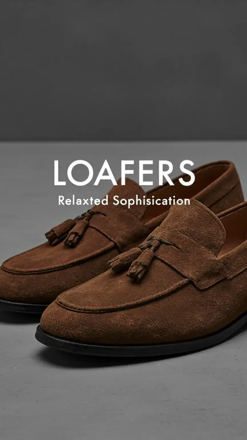 Brown suede tassel loafers for men, stylish casual dress shoes, ideal for relaxed occasions.