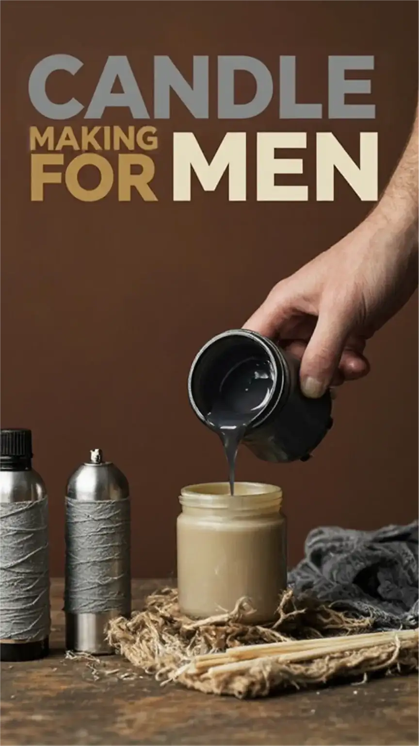 Candle making as a relaxing DIY craft for men. Discover new men's hobbies and creative home projects.