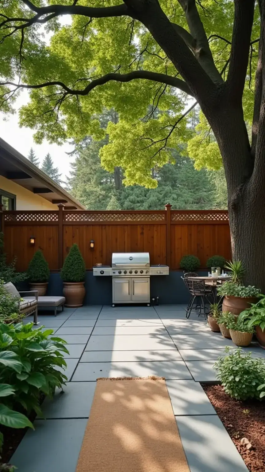 Choosing the right location for a BBQ area: backyard planning with sun exposure and accessibility. Patio cooking space placement, outdoor kitchen layout, ideal BBQ spot.