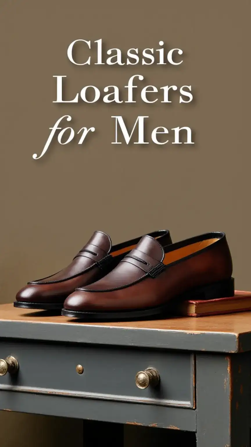 Brown leather G.H. Bass & Co. Weejuns loafers, showcasing classic and stylish slip-on shoes for men. Versatile footwear for smart-casual looks.