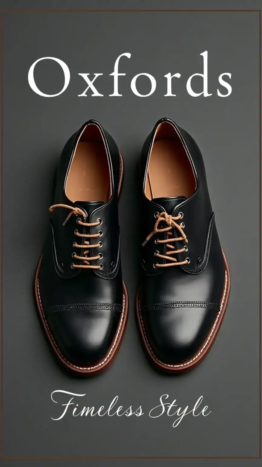 Detailed view of black leather oxford dress shoes, showcasing classic men's footwear, formal shoes for business.