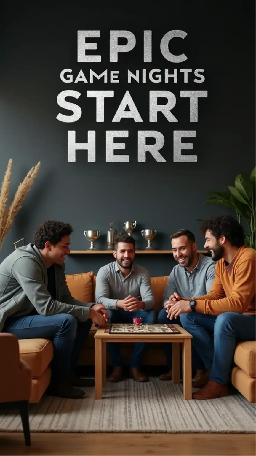 Friends enjoying board games for social gatherings, group activities for men, fun game night ideas, social games for guys.