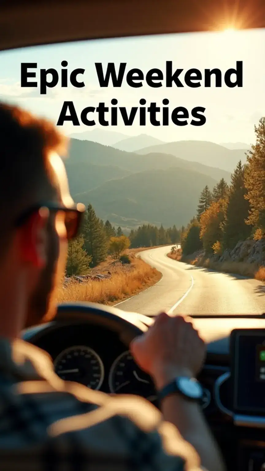 Weekend activities for men, scenic drives, road trips, men's weekend trips, getaway planning, adventure ideas.