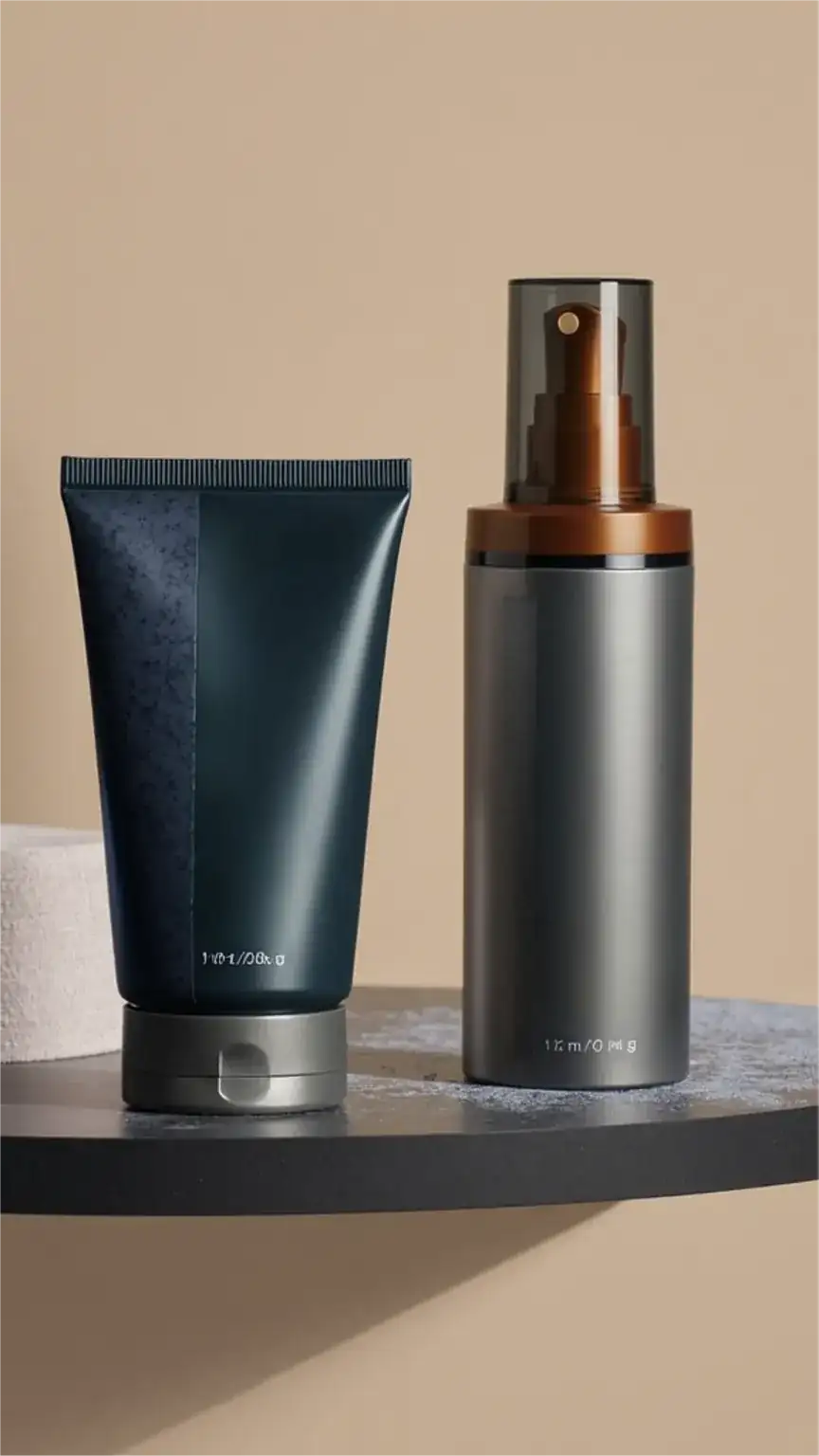 Exfoliating skincare product for men over 40, promoting brighter and smoother skin with AHAs and BHAs.