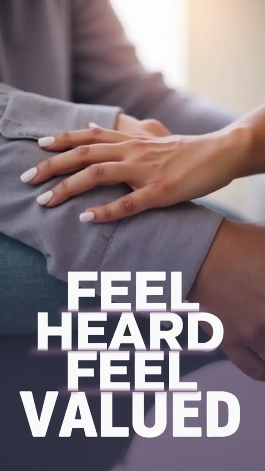 Illustrative image for relationship advice: a woman supporting a man, symbolizing emotional validation and what men want in a relationship, men's perspective.