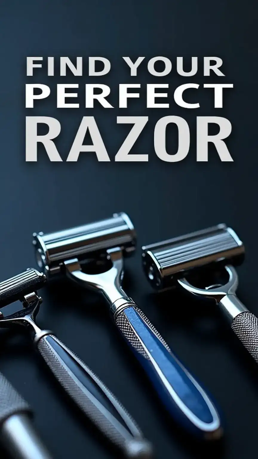 Collection of men's razors, best razors for men, razor guide, men's shaving products, finding the right razor for skin type.