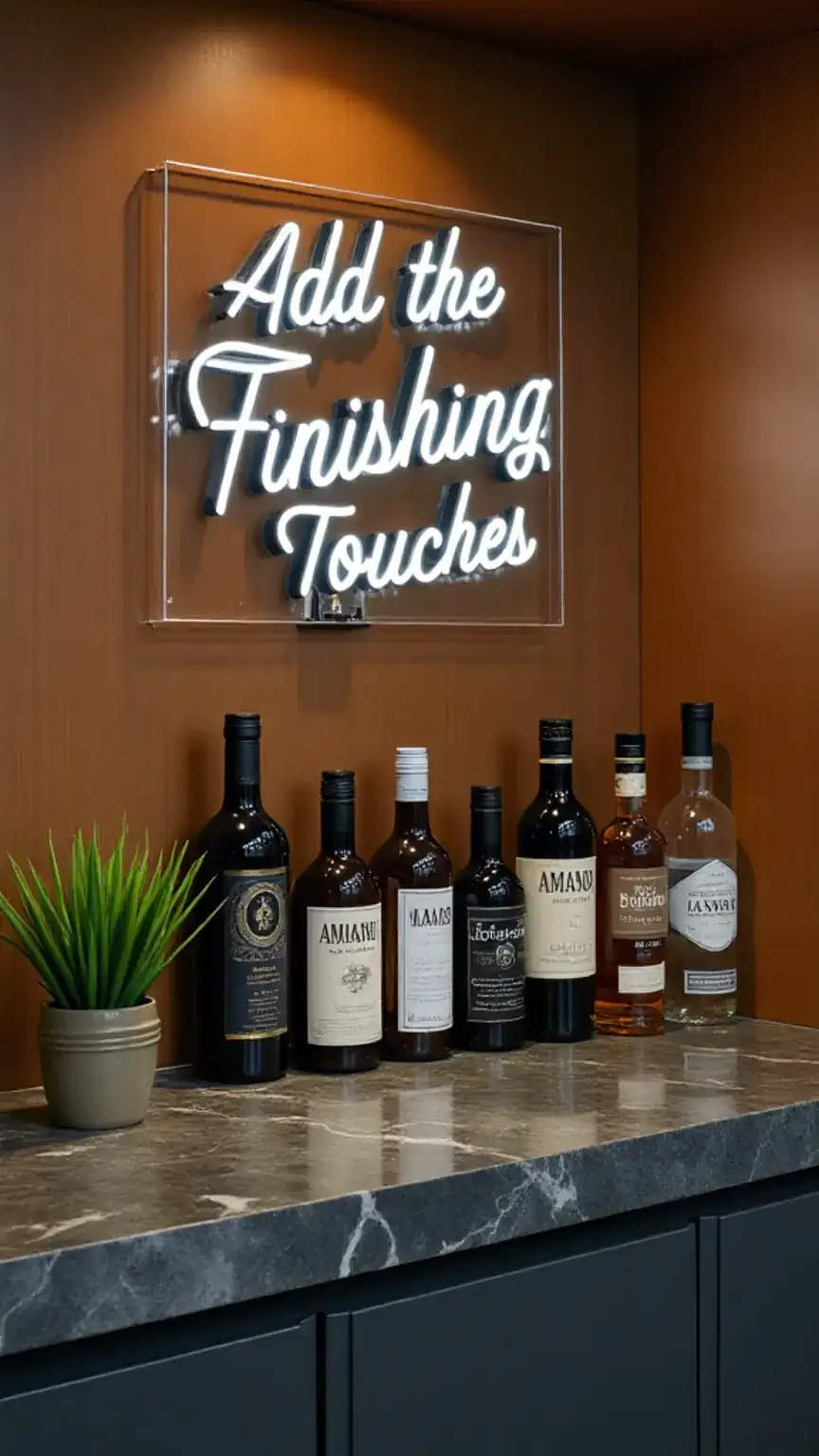 Finishing touches for a home bar, bar decor ideas, creating a cozy bar atmosphere, budget home bar styling.