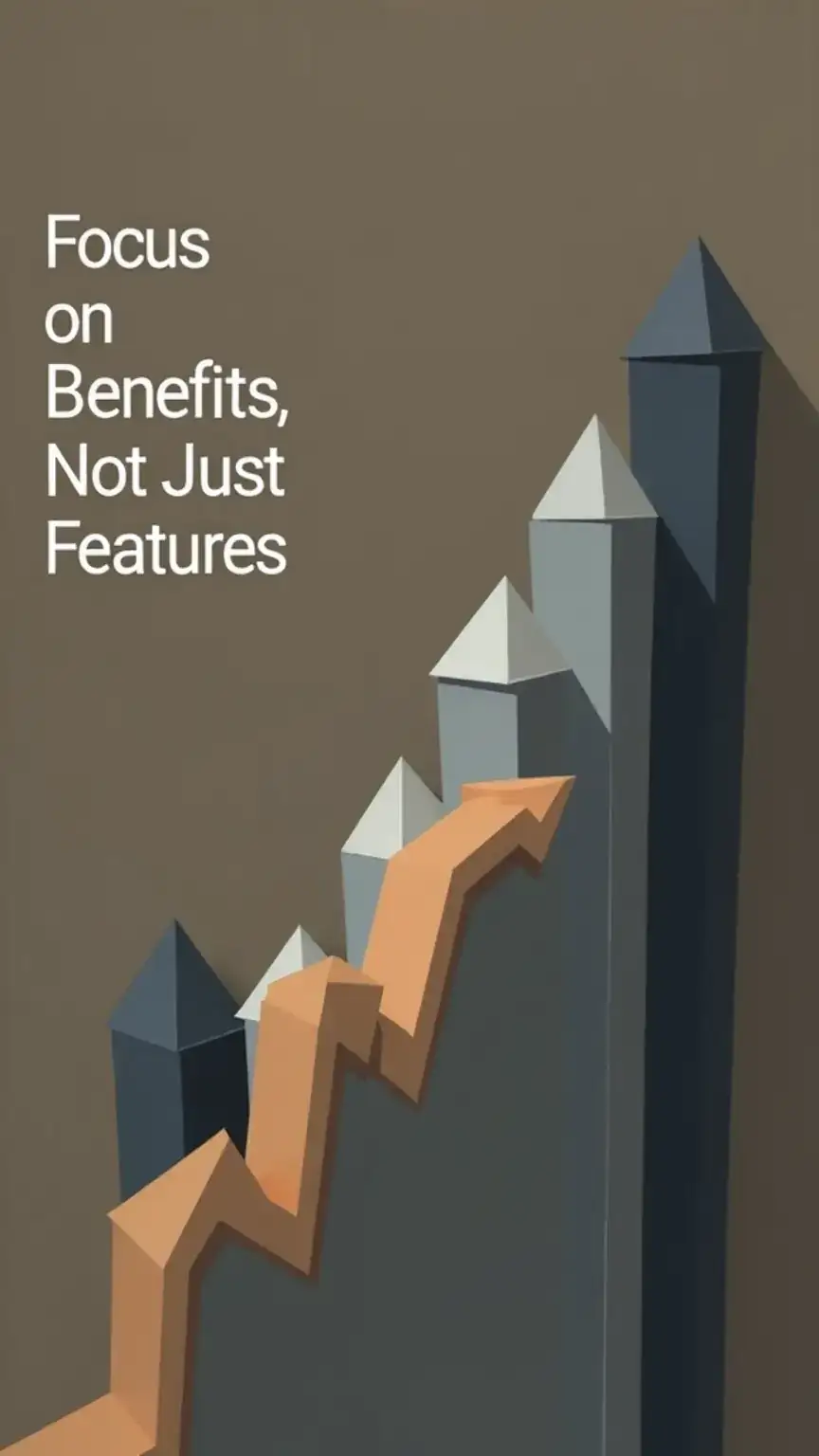 Graphic illustrating benefits and positive outcomes, key for a strong elevator pitch. Professional networking and introduction advice.