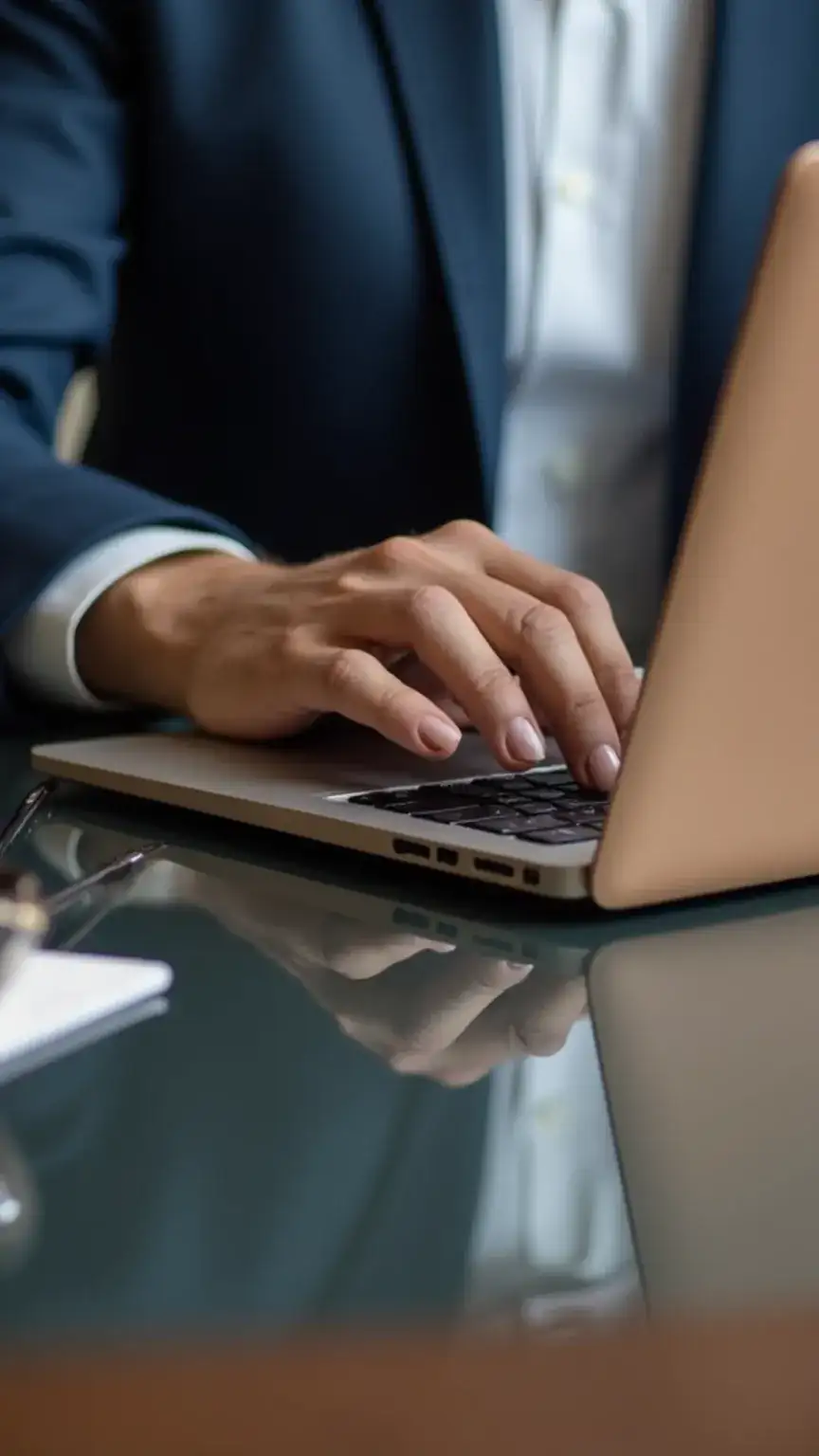 Following up and following through in professional networking. Man sending follow-up email, ensuring credibility. Keywords: networking, career networking, follow-up, professional commitments.