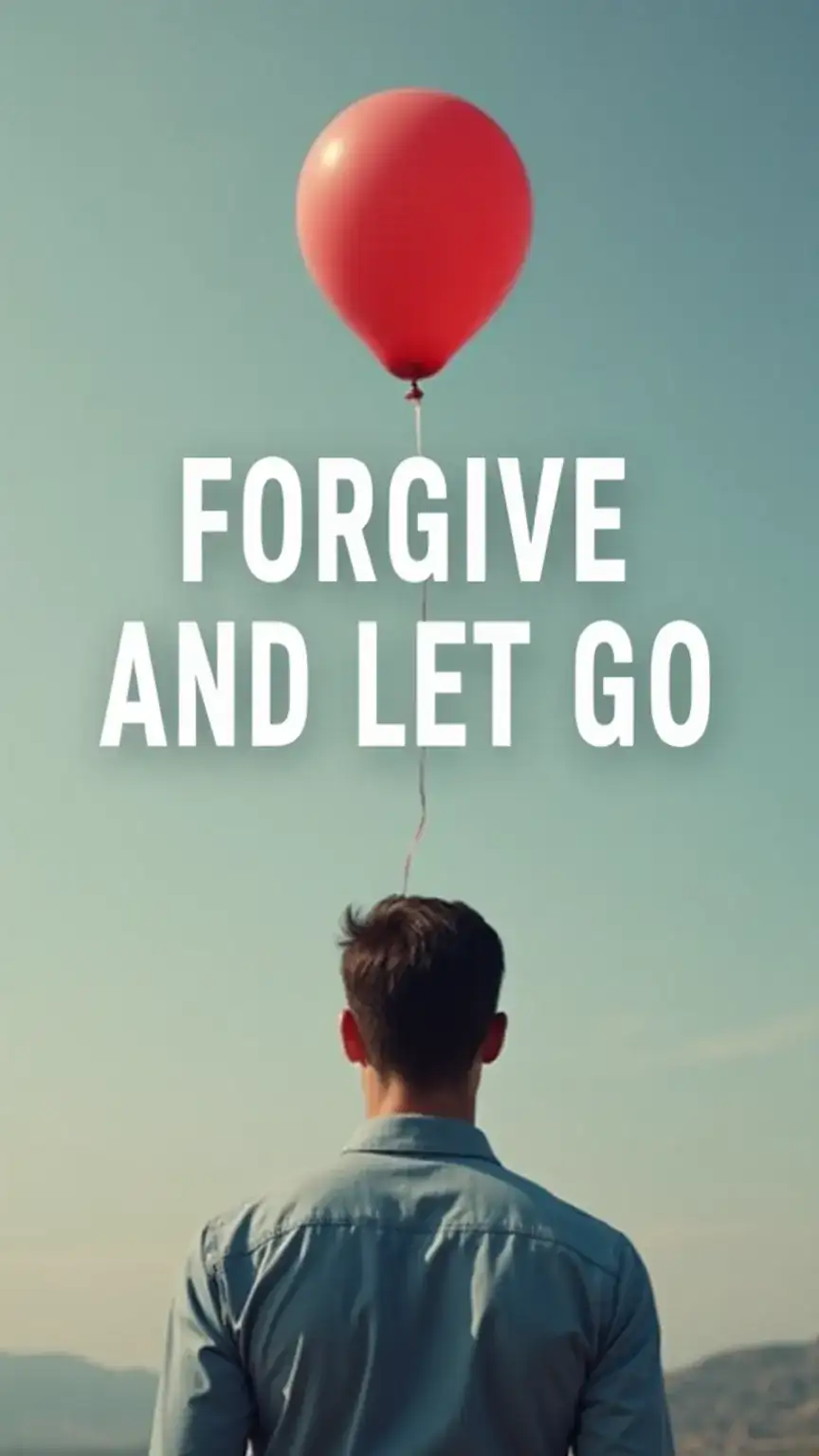 Man practicing forgiveness and letting go of negative emotions for self-reflection and personal growth. Emotional release.