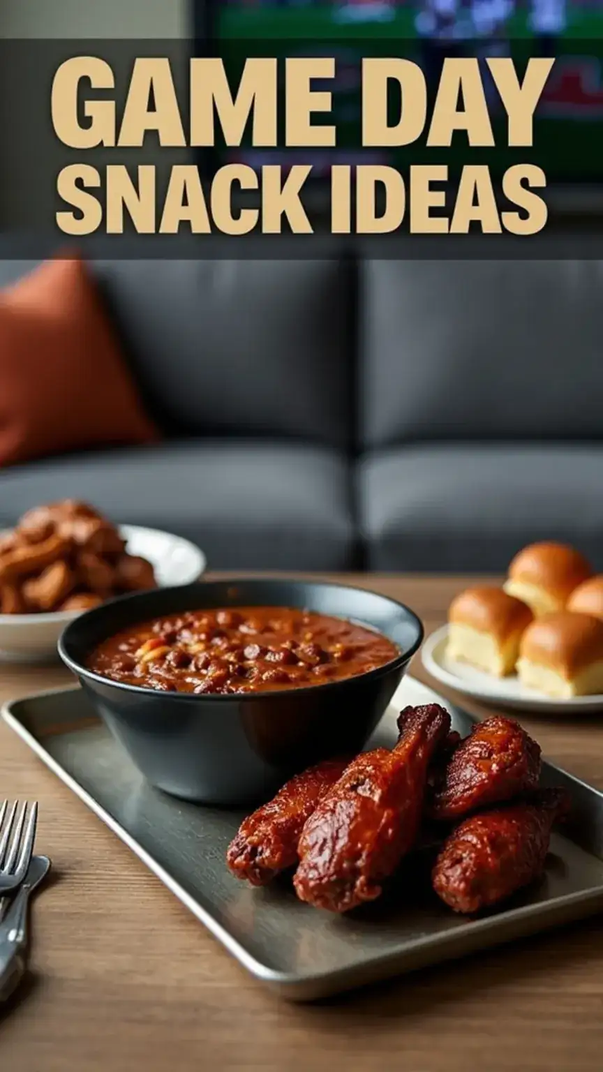 Best game day snacks for men, including spicy wings, mini sliders, and hearty chili. Easy party snacks and crowd-pleasing game day food.