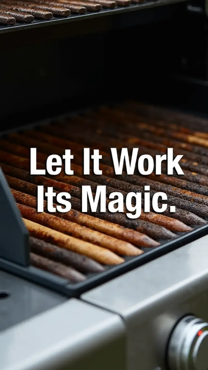 Grill interior surfaces with cleaning solution breaking down grease, soaking time for grill cleaning, effective BBQ maintenance.
