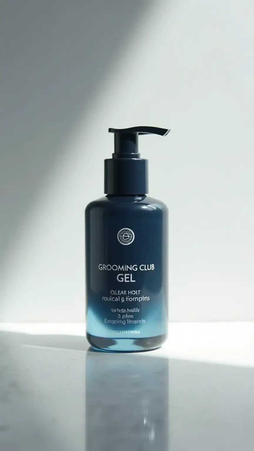 Grooming Club Gel, men's hair gel, strong hold hair gel for men, fine to medium hair styling, easy to apply hair gel.