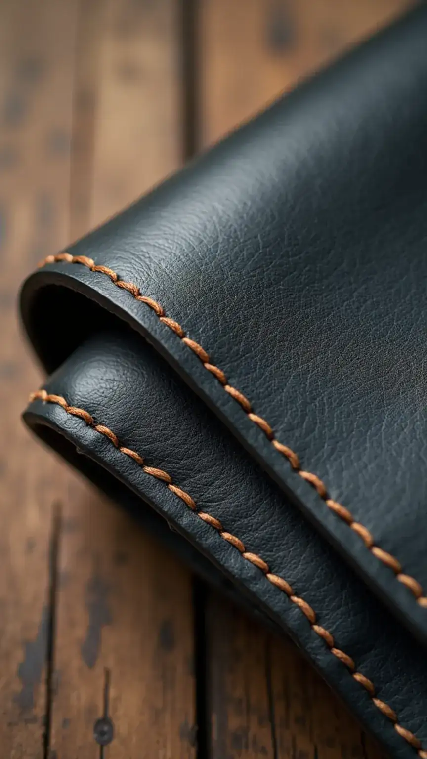 High-quality leather material and sturdy stitching, emphasizing the importance of quality in men's leather jackets. Best leather jackets for men.