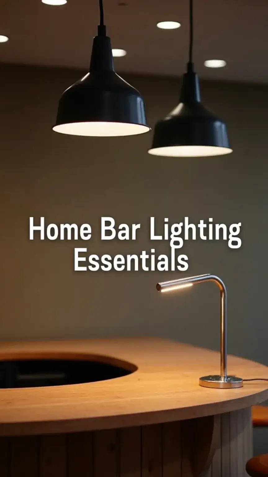 Home bar lighting ideas including pendant and table lamps for a warm, inviting atmosphere. Essential bar decor and design tips.