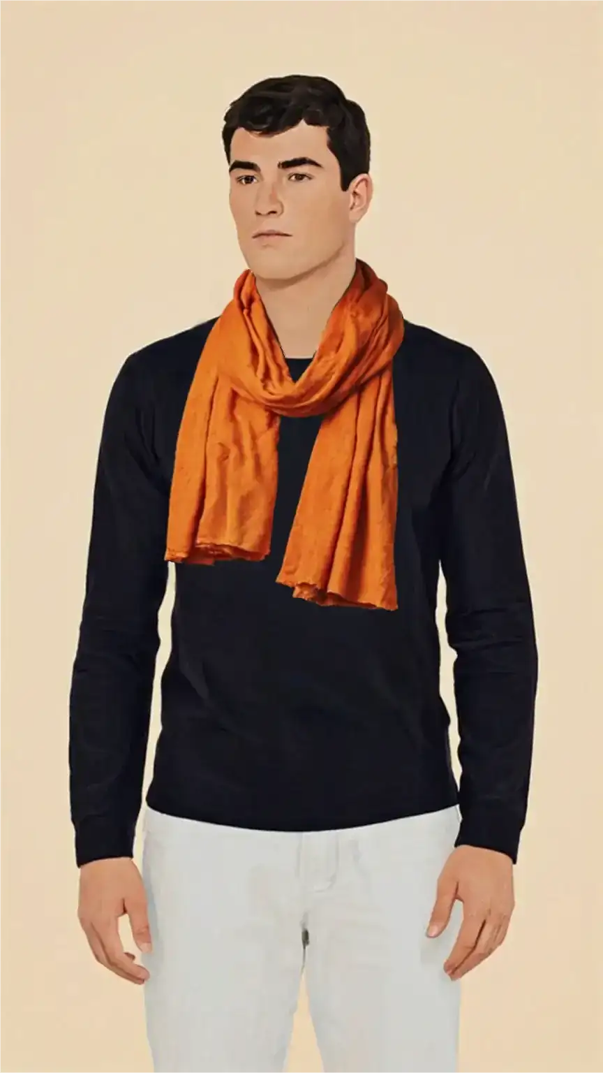 How to tie a classic scarf knot for men. Step-by-step scarf tying tutorial, easy men's scarf knots.